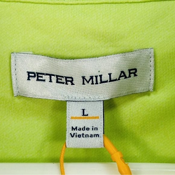 Peter Millar Lime Green Quarter-Zip Top large NWT - Picture 7 of 11